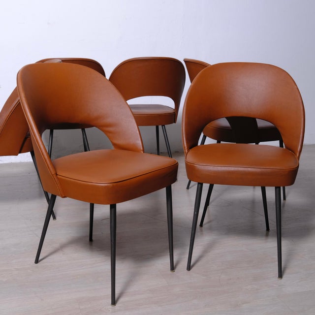 Brown Italian Modern Armchairs, 1960s, Set of 6 For Sale - Image 8 of 18