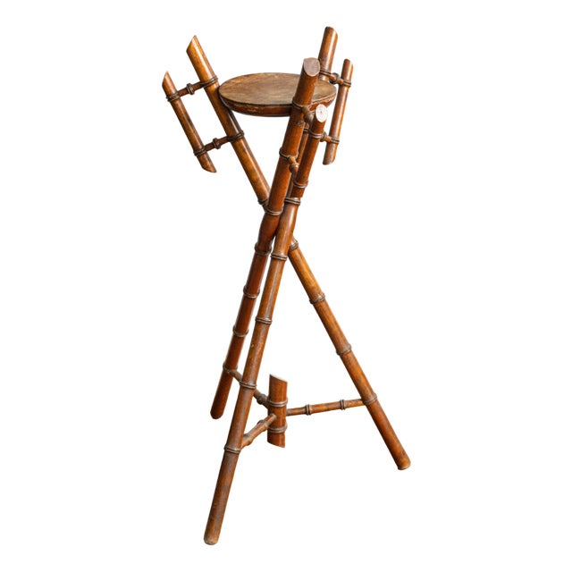Vintage Bamboo Plant Stand For Sale