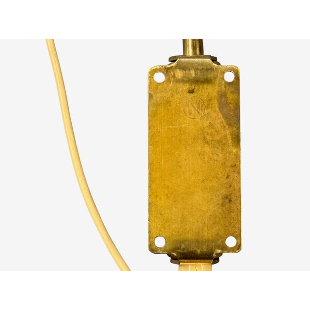 Danish Modern, Articulating Wall Light, Brass, Denmark, 1960s For Sale - Image 12 of 12