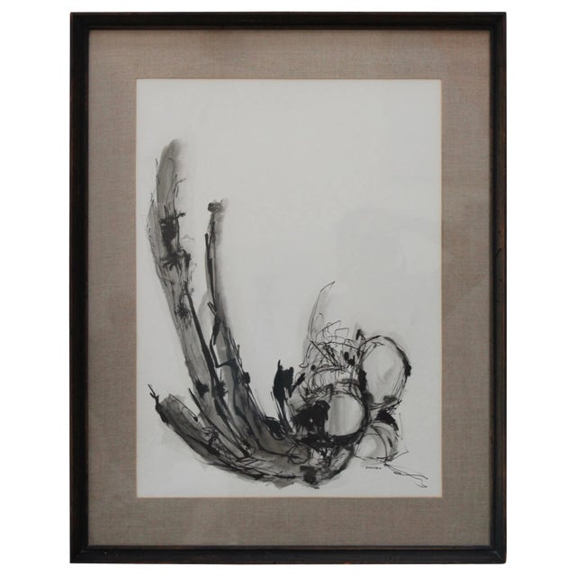 1960s Black and White Abstract Artwork For Sale