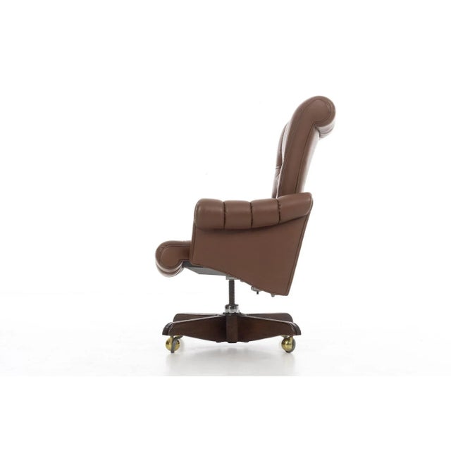 Brown 1960s Edward Wormley Executive Office Chair For Sale - Image 8 of 11