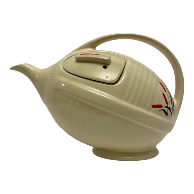 Vintage 1997 Jewel Tea Autumn Leaf Football Teapot Hall China, Limited Edition For Sale