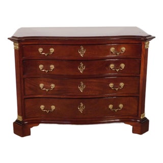 Vintage Craftique Furniture Mahogany 4 Drawer Fancy Chippendale Chest Dresser For Sale