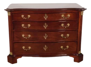 Vintage Craftique Furniture Mahogany 4 Drawer Fancy Chippendale Chest Dresser