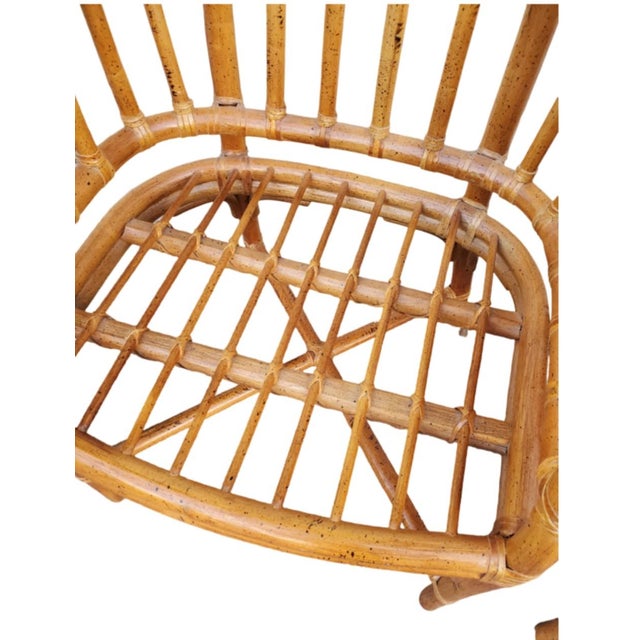 Tan 1960s Maguire Style Rattan Bamboo Chairs - Set of 2 For Sale - Image 8 of 8