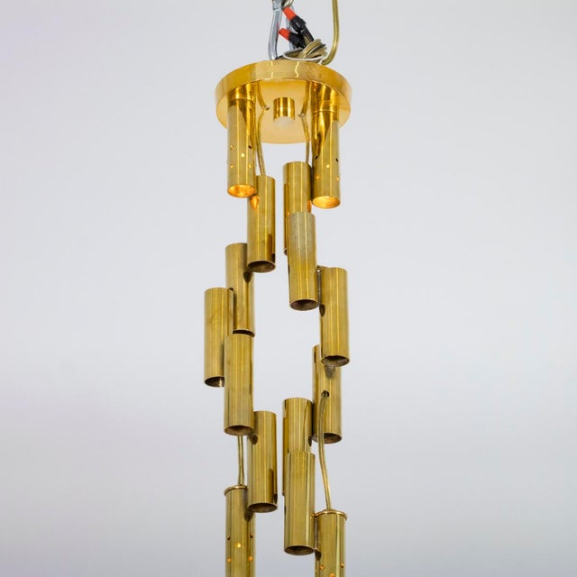 2000 - 2009 Sculptural brass flush mount ceiling light For Sale - Image 5 of 11