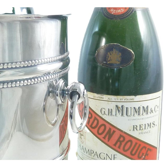 Metal 1960s Christofle France Perles Champagne Cooler Wine Bottle Chiller For Sale - Image 7 of 9