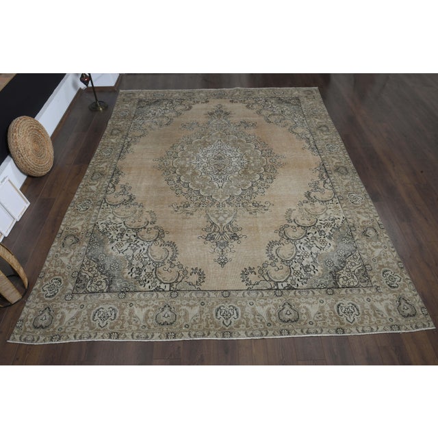 1Vintage Persian Hand-Knotted area rug is a semi-antique vintage area rug. The '70s Eastern region of Anatolian's unique...