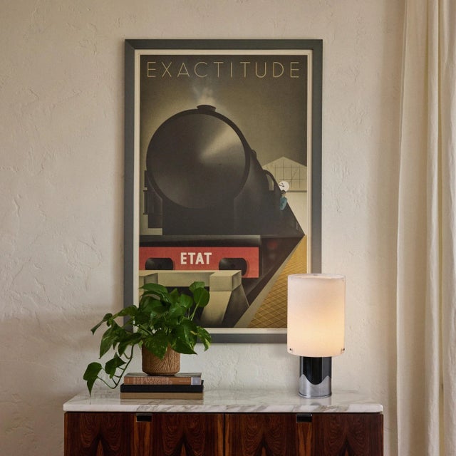 1960s Hans-Agne Jakobsson Opaline Perspex and Chrome Table Lamp for Markaryd Executed in chromed metal and opaline perspex...