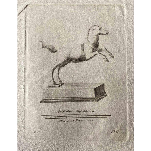 Animal figures from ancient rome, from the series "the antiquities of herculaneum exposed", is an original etching from...