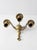 Vintage Brass Three Arm Wall Candle Sconce For Sale - Image 10 of 14