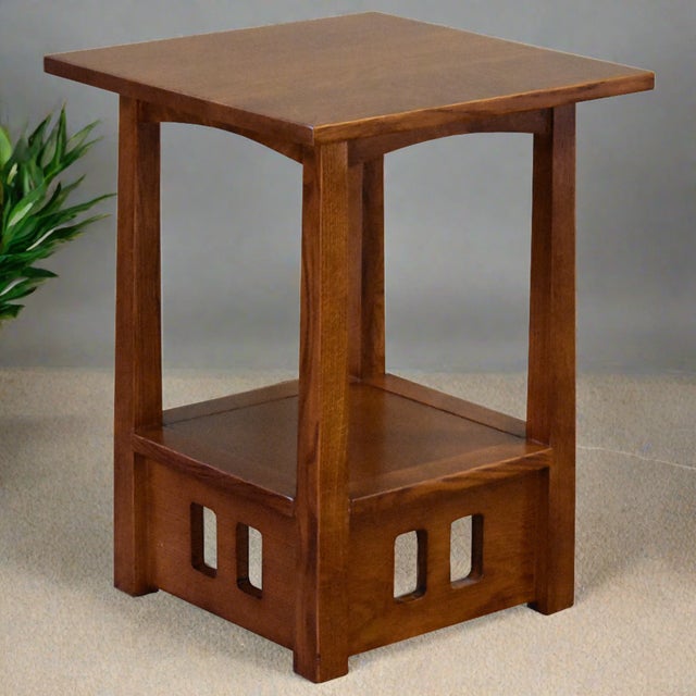 Wood Arts and Crafts / Mission Style Taboret End Table - Model A29 For Sale - Image 7 of 8