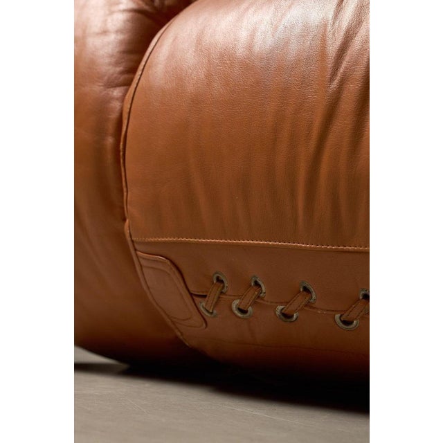 1970s Anfibio Convertible Sofa in Cognac Leather by Alessandro Becchi, 1970s For Sale - Image 5 of 13