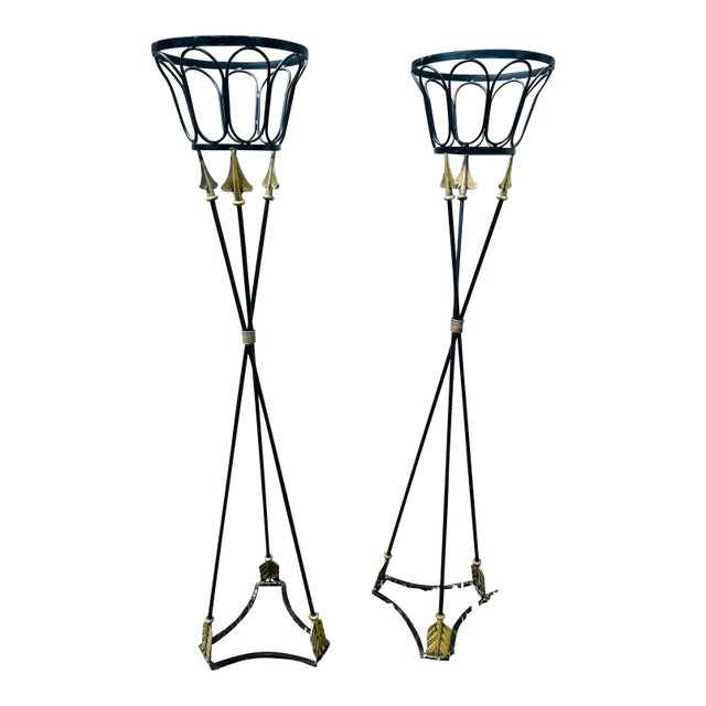 Vintage Wrought Iron Plant Stands For Sale