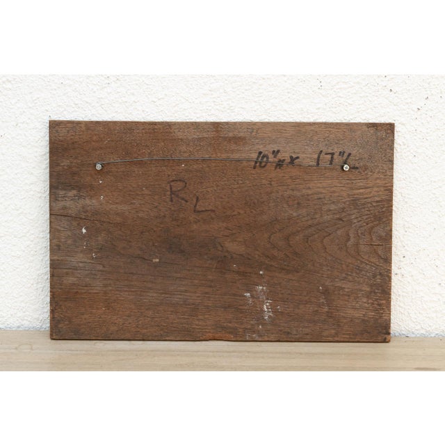 Wood Thai Folk Art, Elephant Wall Carving For Sale - Image 7 of 9