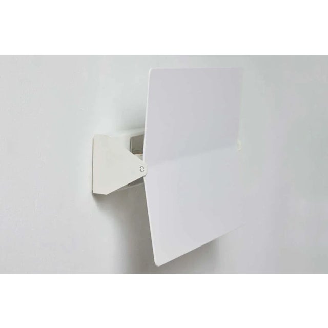 Large Charlotte Perriand 'Applique à Volet Pivotant Plié' Wall Light in White For Sale - Image 9 of 12