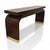 Wood Asian Modern Ming Style Lacquer and Brass Console Table by Baker Furniture For Sale - Image 7 of 8