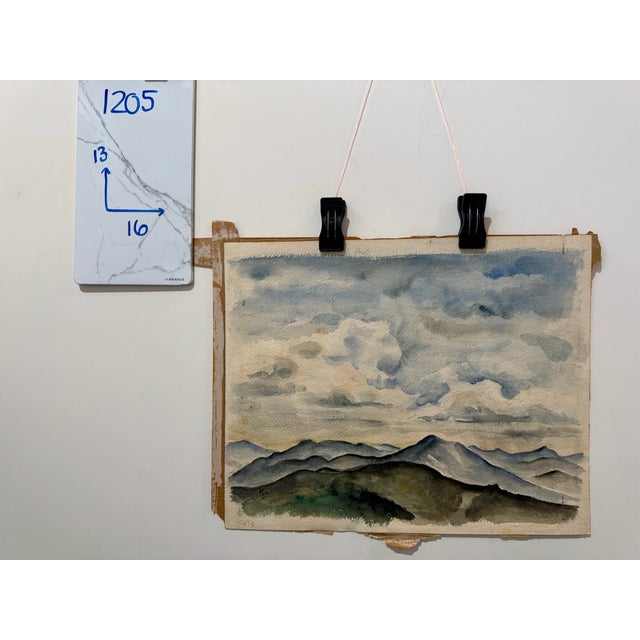 Henry Emil Salloch Original Watercolor on Paper Mount Chocorua, New Hampshire. 1941. For Sale - Image 9 of 9