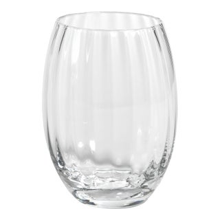 Madeleine Optic Stemless All-Purpose Glass- Clear, Set of 4 For Sale