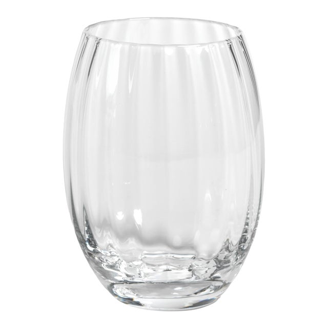 Madeleine Optic Stemless All-Purpose Glass- Clear, Set of 4 For Sale
