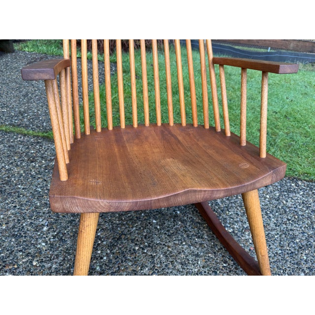 Vintage Thomas Moser Windsor Style Cherry Rocking Chair 1991 | Chairish