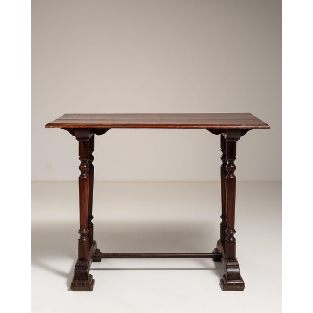 1900 - 1909 France Chocolate Oak Side Table For Sale - Image 13 of 15