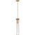 Liaison Long Pendant in Antique-Burnished Brass with Clear Glass Designer: Kelly Wearstler Fixture Height: 18.75" Min....