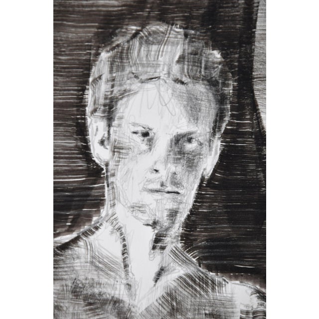 Christian Bauer, Standing Nude, 1990s, Ink and Pencil on Paper For Sale - Image 6 of 14
