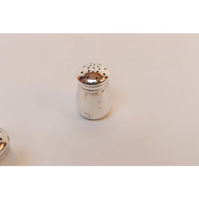 1930s Art Deco 8 Sterling Silver Salt Shakers by Revere and JWW With Retailer Georg Jensen Box For Sale - Image 11 of 17