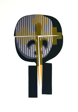 1978 Ronald King, Screen Print in Colors, Knyght-05