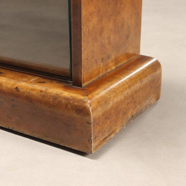 Wood Art Deco Display Cabinet in Walnut Burl Veneer For Sale - Image 7 of 10