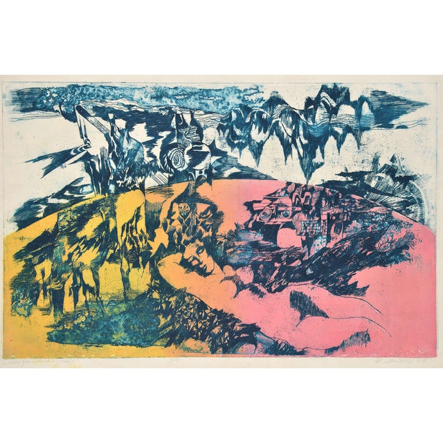 Malda Muizule, Year of the Peaceful Sun, 1971, Etching For Sale