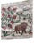 Hand-embroidered Suzani panel from Uzbekistan, worked in fine floss on a cream cotton ground. Three lions move across the...