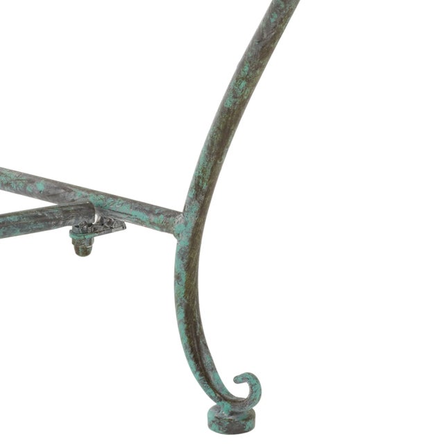 Dark Green Abner Bench - Antique Dark Green For Sale - Image 8 of 8