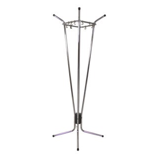 Freestanding Coat Rack with 4 Tubes and 12 Hooks from Tubax, 1950s For Sale