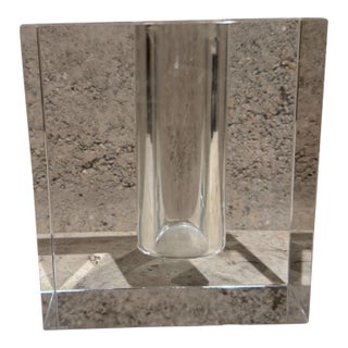 Crystal Square Flower Vase Tizo For Sale