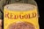 American 1940s Heavy Painted Steel Red Gold Advertising Sign - Red Beans For Sale - Image 3 of 6