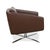 Pavo Leather Chrome Armchair Set in Brown with Manual Reclining Function from FSM, Set of 2 For Sale - Image 14 of 18