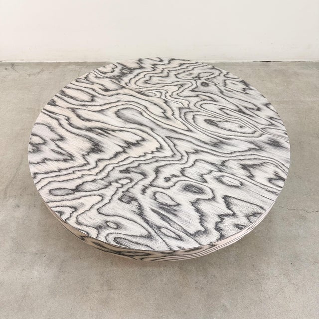 1980s Vintage 1980s Postmodern Round Coffee Table Memphis Milano For Sale - Image 5 of 10