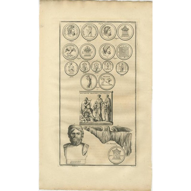 After Bernard de Montfaucon, Jupiter Cults and Roman Coins, Composite Classical Engraving, Montfaucon, 1721, Engraving For Sale - Image 9 of 9