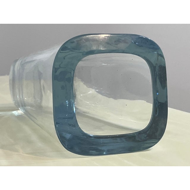 Glass 1960s Mid-Century Modern Strömbergshyttan Swedish Art Glass Vase - Signed B916 For Sale - Image 7 of 9