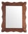 Vintage Oak Mirror with Wavy Wooden Frame, 1970s For Sale