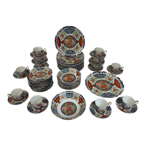 Late 20th Century Gump’s “Kiku” Imari-Style China – Nearly Complete Service for 12 - 57 Pieces