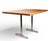 Mid 20th Century Mod Postmodern Oak and Chrome Cafe Dining Table For Sale In New York - Image 6 of 9
