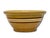 American Nice Antique Thick & Heavy 9.25 Inch Brown & White Banded Yellow Ware Kitchen Batter Mixing Bowl Late 1800s For Sale - Image 3 of 14