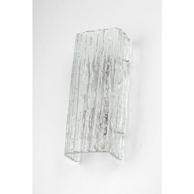 Ice Glass Wall Sconces from Kalmar, Austria, 1960s, Set of 2 For Sale - Image 8 of 11