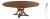 64–84-Inch Expandable Cherry Jupe Dining Table With Brass Stretcher and Brass-Capped Saber Legs For Sale