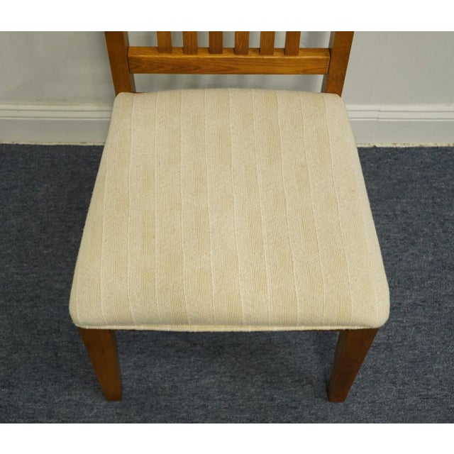Brown Universal Furniture Solid Oak Mission Shaker Style Dining Side Chair For Sale - Image 8 of 11