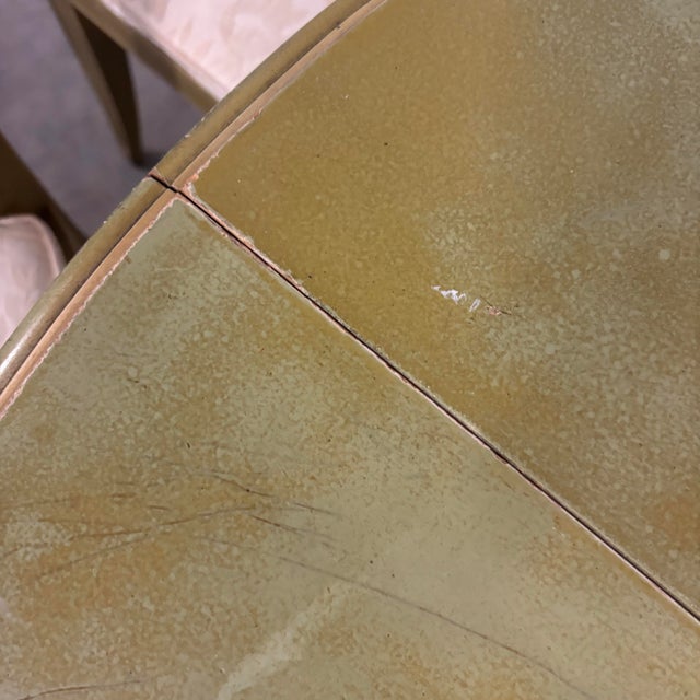 Mid 20th Century Dixon Powdermakers Mid Century Gustavian Swedish Style Extension Dining Table Set With 6 Cane Chairs For Sale - Image 10 of 12