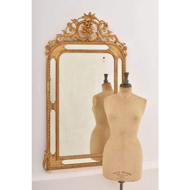 Antique Gold Leaf Mirror, 1850s For Sale - Image 3 of 11
